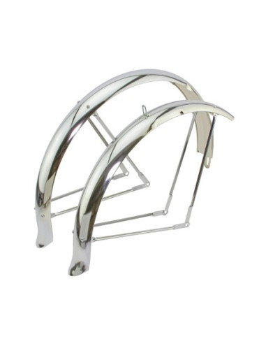 26 Flared Standard Balloon Fender Set Chrome.